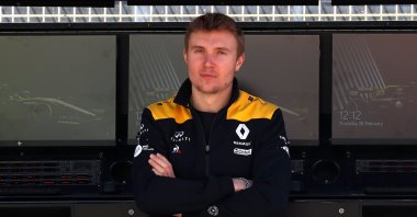 Sergey Sirotkin looks on during testing in Barcelona, Spain, Feb. 28, 2019. (Reuters Photo)