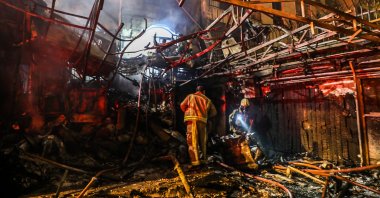 First responders search for survivors at the scene of an explosion at the Sina At'har health center in Tehran, Iran, June 30, 2020. (AFP Photo)