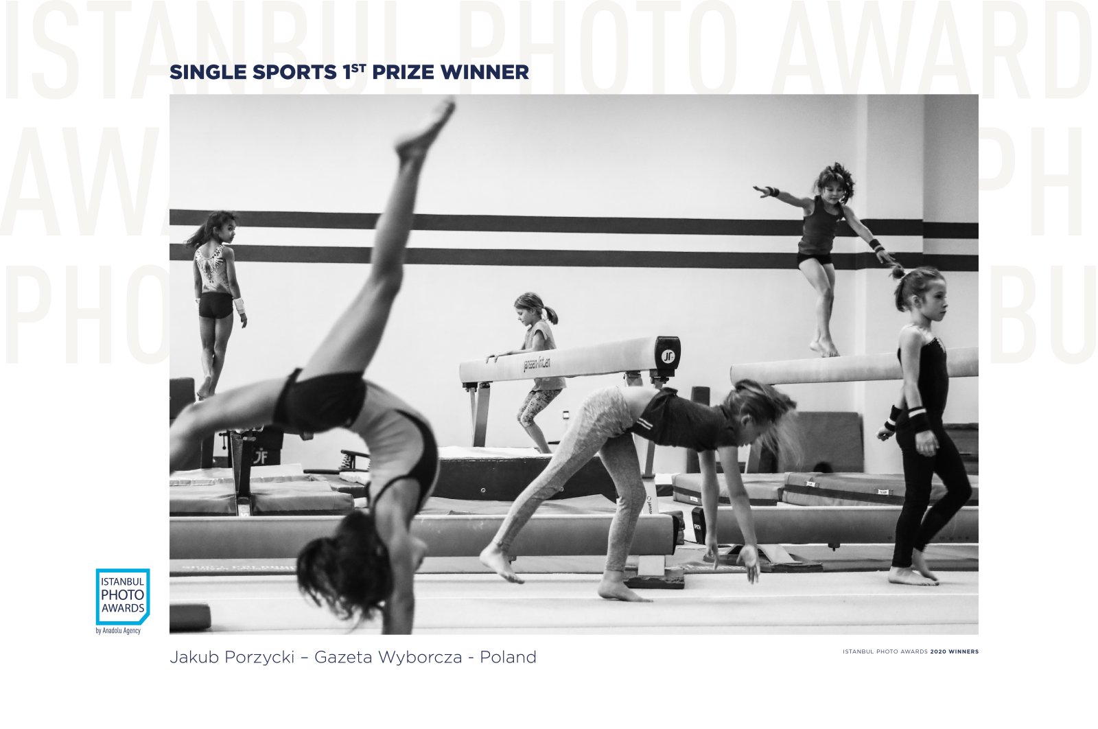 Jakub Porzycki was awarded first prize in the Single Sports category for his photo titled "Gymnastics." (AA Photo)