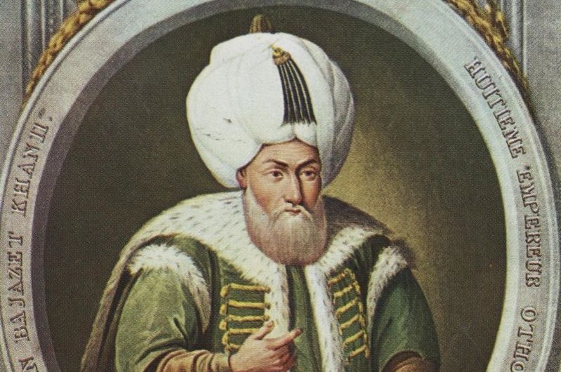A portrait of Bayezid II by Greek-Ottoman court painter Konstantin Kapıdağlı.