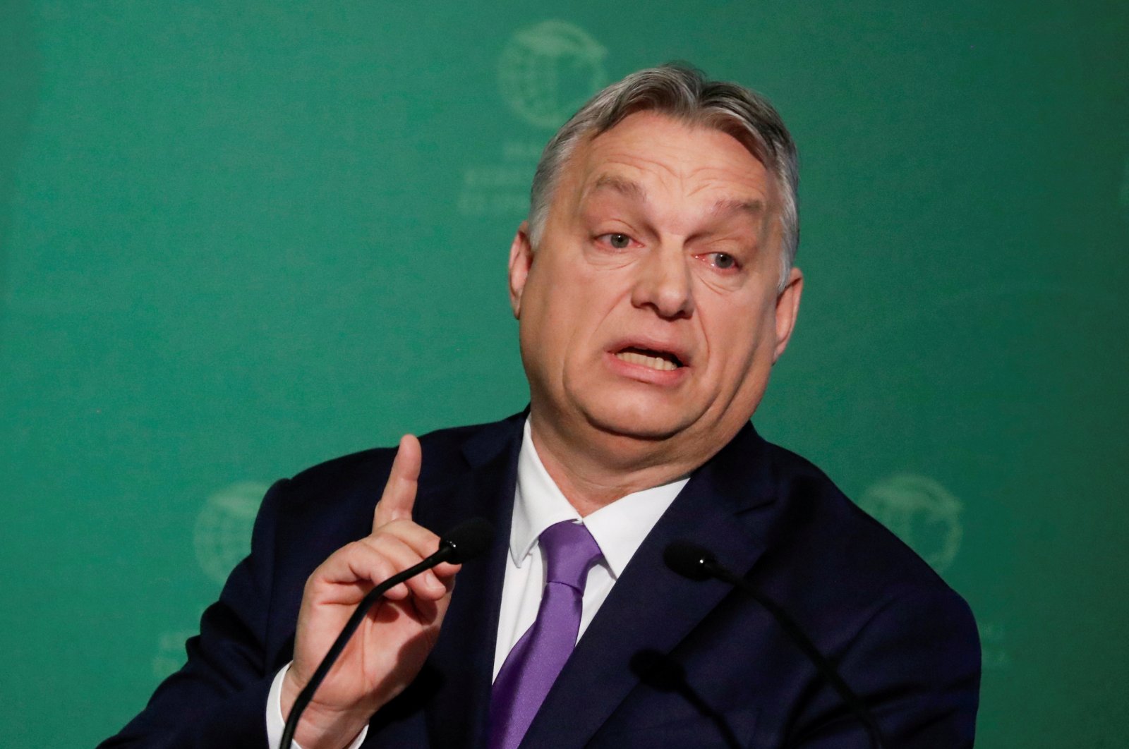 Hungarian Prime Minister Viktor Orban speaks during a business conference in Budapest, Hungary, March 10, 2020. (Reuters Photo)