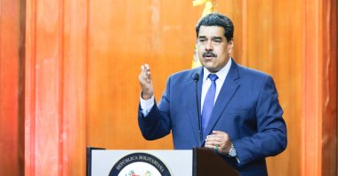 Venezuela's President Nicolas Maduro speaks during the Venezuela's national award of journalism ceremony, Caracas, June 29, 2020. (Reuters Photo)