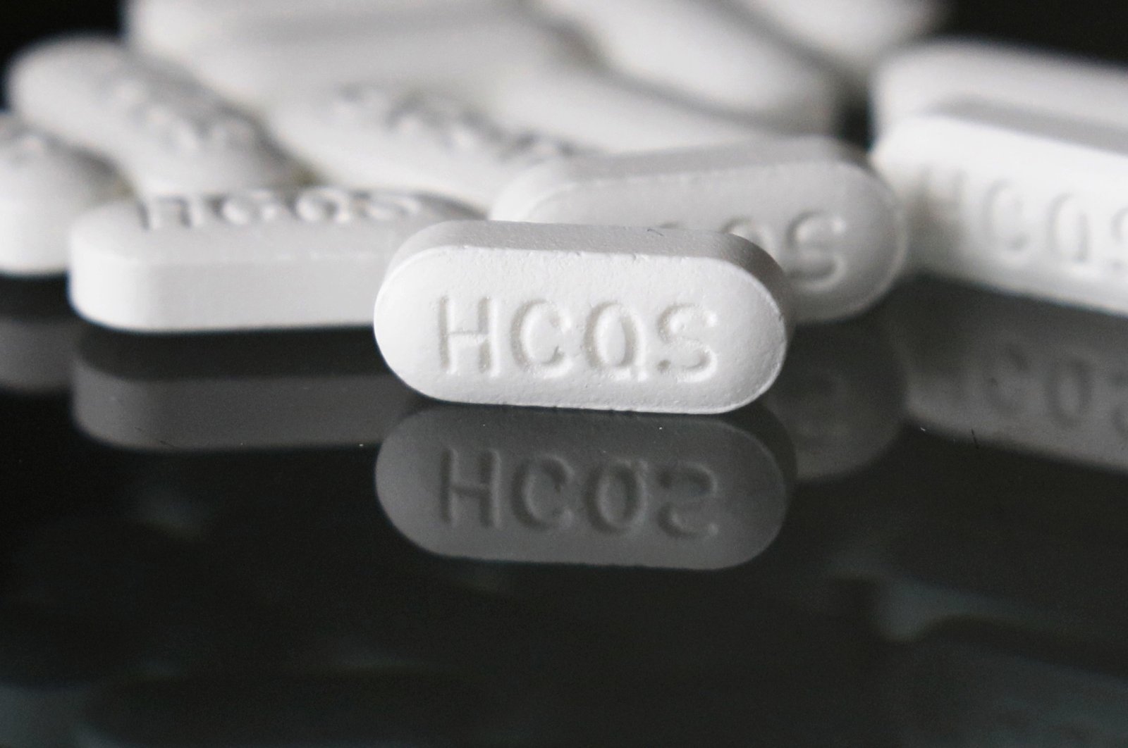 File photo shows an arrangement of hydroxychloroquine pills in Las Vegas, April 6, 2020. (AP Photo)