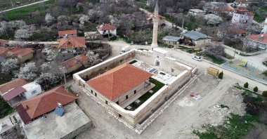 An aerial view from the Alaaddin Mosque, which bears the traces of the Seljuk era stonemasonry. (AA Photo)