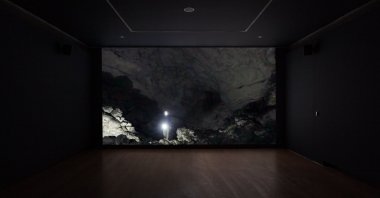 A still from "Double Mouthed: Yarımburgaz Cave" (2019) by Phillip Zach.