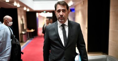 Former French Interior Minister Christophe Castaner arrives for a hearing by the Assembly's committee of inquiry on the independence of the judiciary power in France, at the French National Assembly, in Paris, July 2, 2020. (AFP Photo)