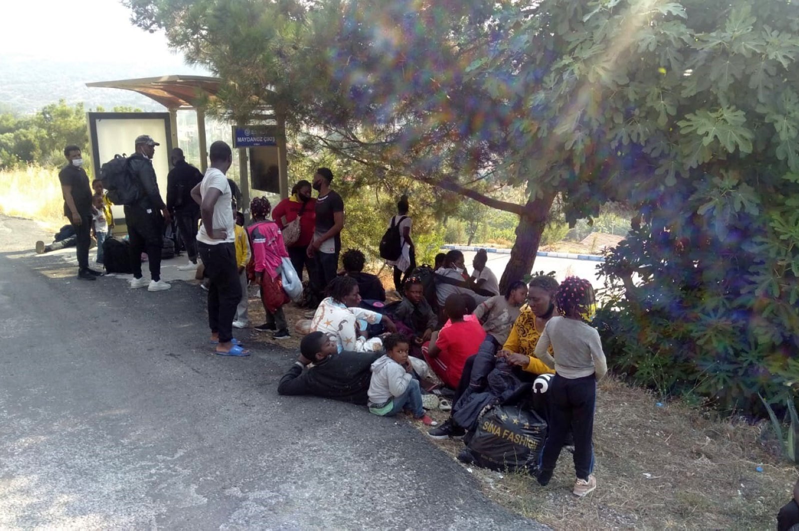 At least 42 illegal migrants have been detained in western Turkey's Menderes district, July 6, 2020. (AA)