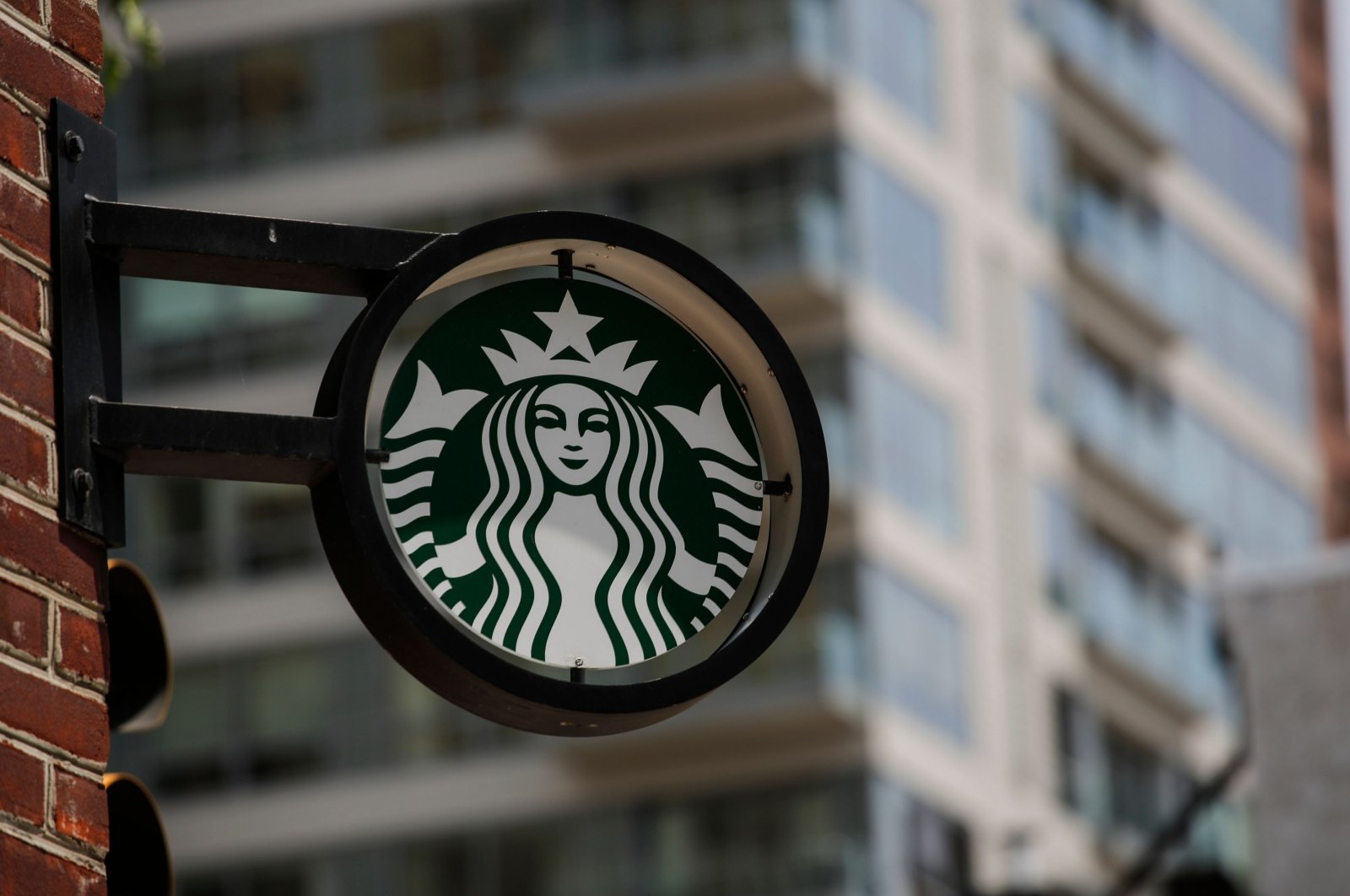 In this May 29, 2018, file photo, the Starbucks logo is seen outside a store in Philadelphia. (AFP Photo)
