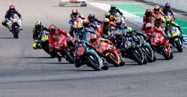 Riders in action during the Thailand GP, in Buriram, Thailand, Oct. 6, 2019. (Reuters Photo)
