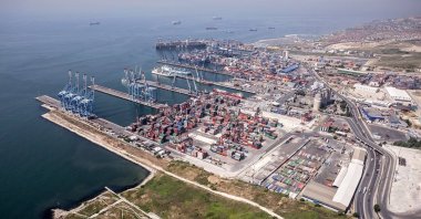 Containers and ships are seen at Kumport, one of Turkey's largest ports, Istanbul. (Photo courtesy of Kumport)