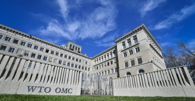 The World Trade Organization (WTO) headquarters are seen in Geneva on April 12, 2018.
