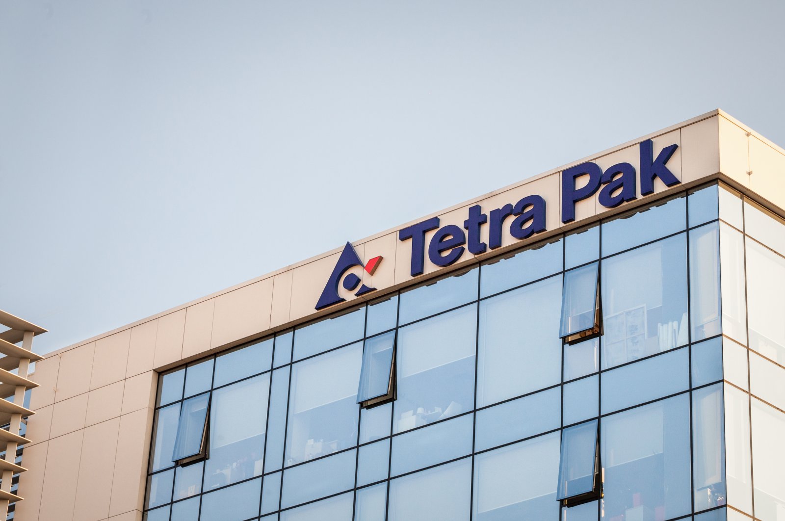 The Tetra Pak logo is seen on the company's headquarters in Belgrade, Serbia, Sept. 23, 2018. (iStock Photo)