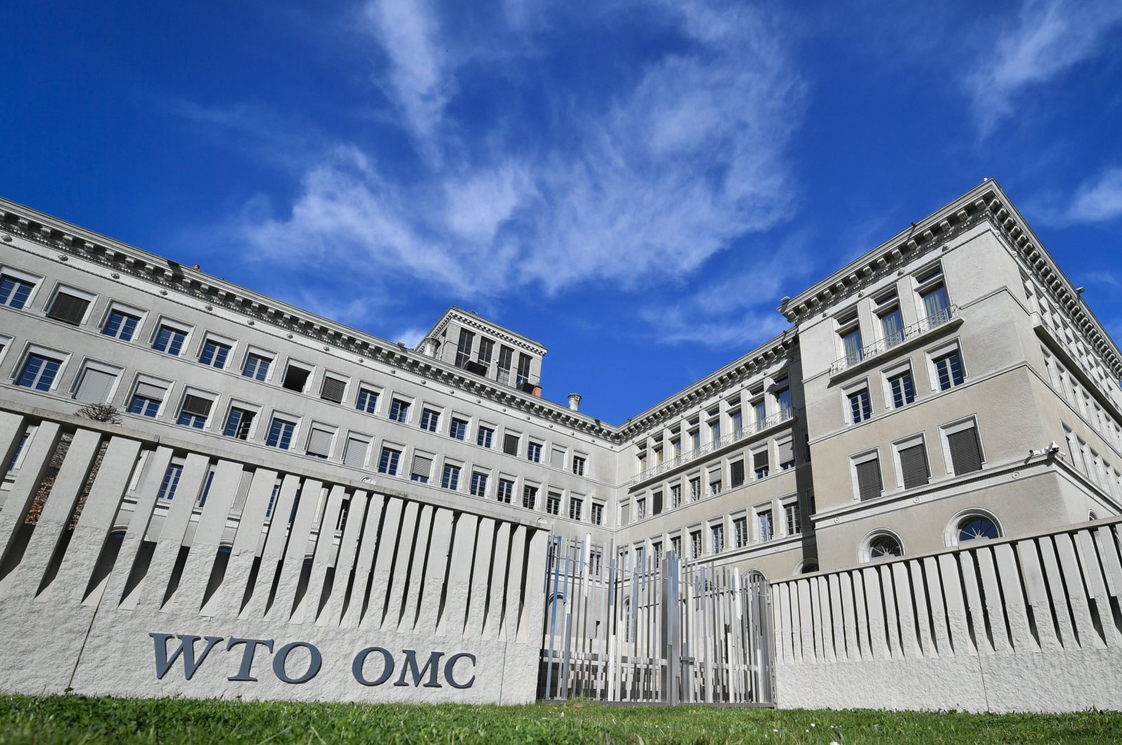 The World Trade Organization (WTO) headquarters are seen in Geneva on April 12, 2018.