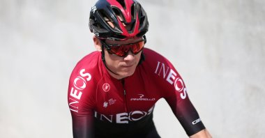 Chris Froome before the UAE Tour race in Dubai, UAE, Feb. 23, 2020. (Reuters Photo)