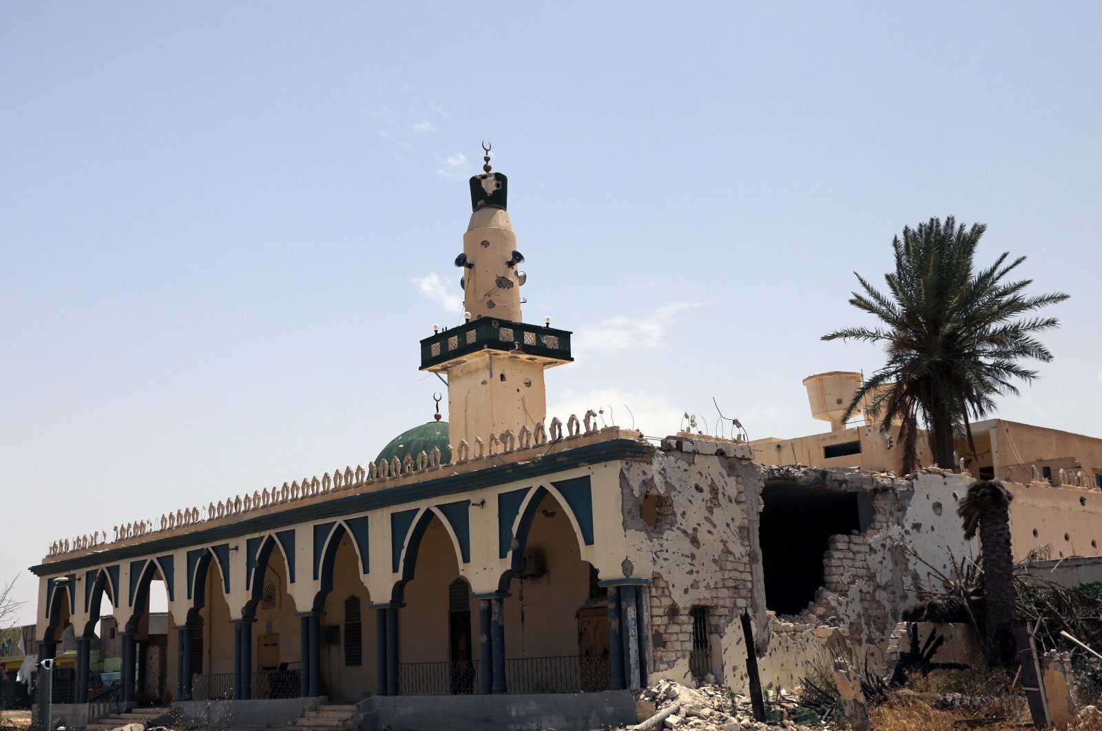 A damaged mosque is seen after Libyan's internationally recognised government regained control over the city, in Tripoli, Libya, June 4, 2020. (REUTERS)
