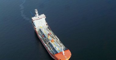 A ship carrying containers sails near the northwestern Kocaeli province, Turkey, Dec. 25, 2018. (IHA Photo)