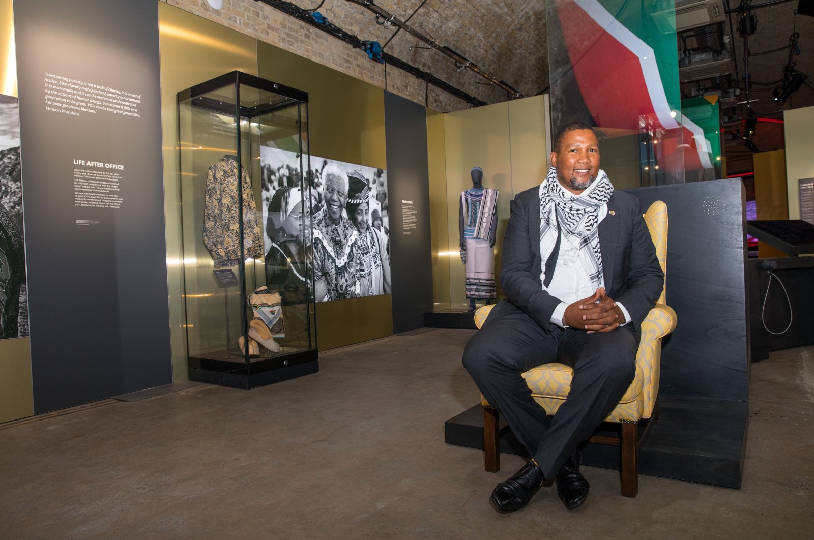 This file photo shows Chief Zwelivelile "Mandla” Mandela at the "Mandela: The Official Exhibition" in London, U.K., Feb. 07, 2019 (Reuters Photo)