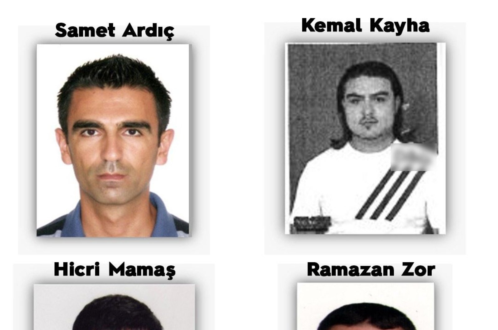 A composite photo of the four suspects. (İHA PHOTO)