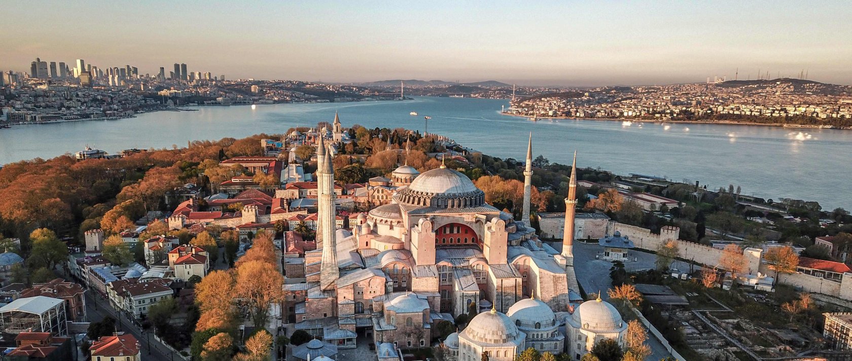 Айя-София Стамбул вид с высоты птичьего полета