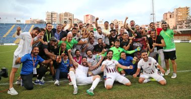 Hatayspor moves up to the Turkish Süper Lig after winning the second-tier TFF First League. (AA Photo)