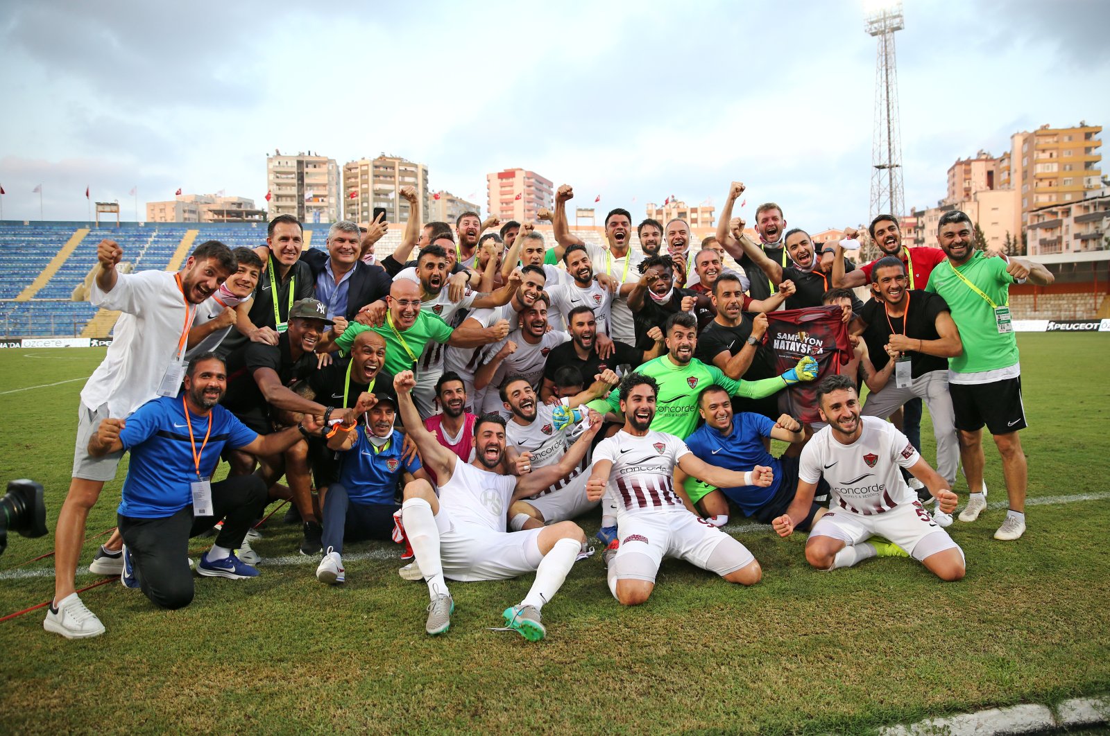 Hatayspor moves up to the Turkish Süper Lig after winning the second-tier TFF First League. (AA Photo)
