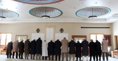 In this Jan. 25, 2016, photo, FETÖ members are gathered at Golden Generation Worship & Retreat Center, in Saylorsburg, Pa., where FETÖ leader Fetullah Gülen resides. (AP Photo)