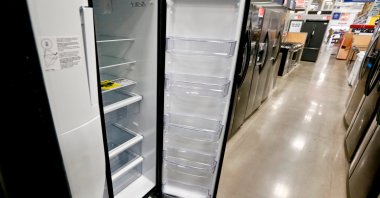 A selection of refrigerators is available for sale at a big box store in Cranberry Township, U.S., April 11, 2018. (AP Photo)