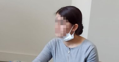 Dalya Muslum gives testimony to Turkish security forces in southern Mersin province, July 18, 2020. (AA Photo)