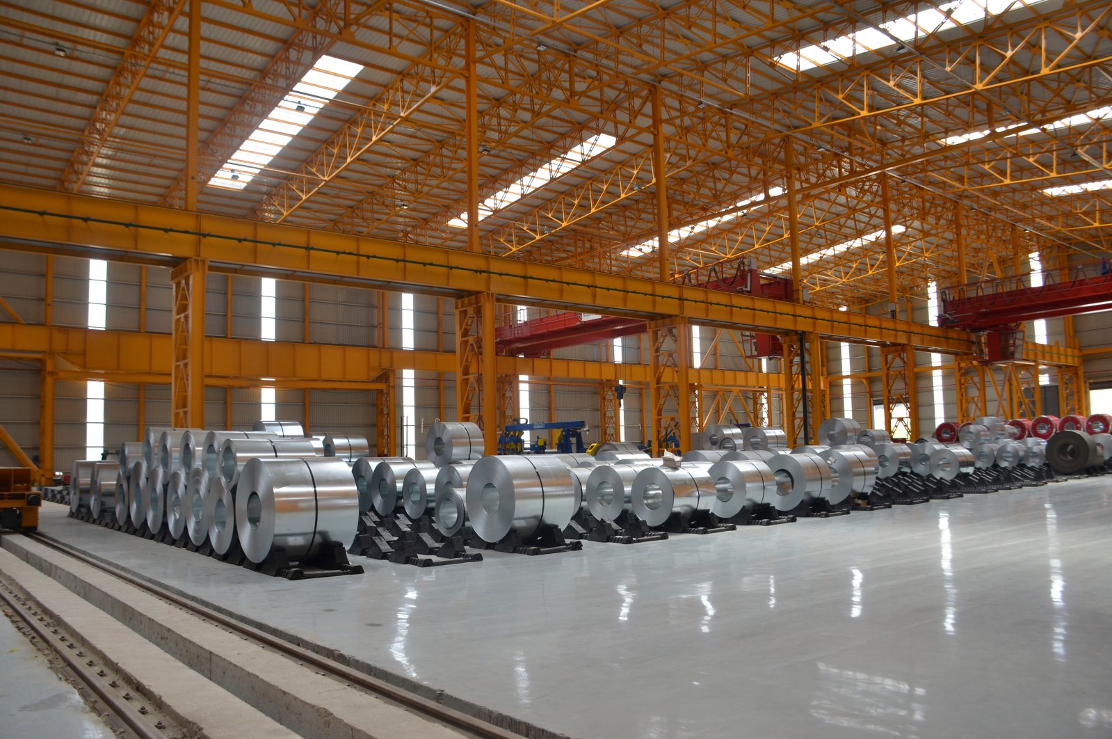 A view of Yıldız Demir Steel Factory in Turkey's northwestern Kocaeli province, July 27, 2018. 
