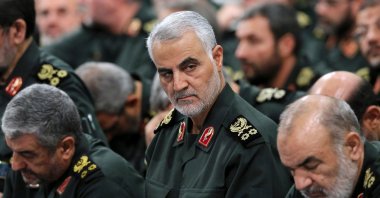 In this undated file photo, former Revolutionary Guard Gen. Qassem Soleimani (C) attends a meeting in Tehran, Iran. (AP Photo)