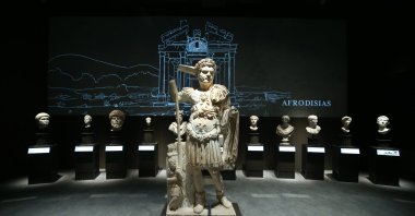 Ancient sculptures at the Istanbul Airport Museum, Istanbul, July 17, 2020. (AA PHOTO)