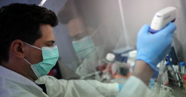 A scientist works on cells that produce antibodies against COVID-19 in a university lab in Athens, Greece, July 8, 2020. (Reuters Photo)