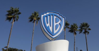 The Warner Bros logo is seen during the annual MIPCOM television program market in Cannes, France, Oct. 14, 2019. (Reuters Photo)
