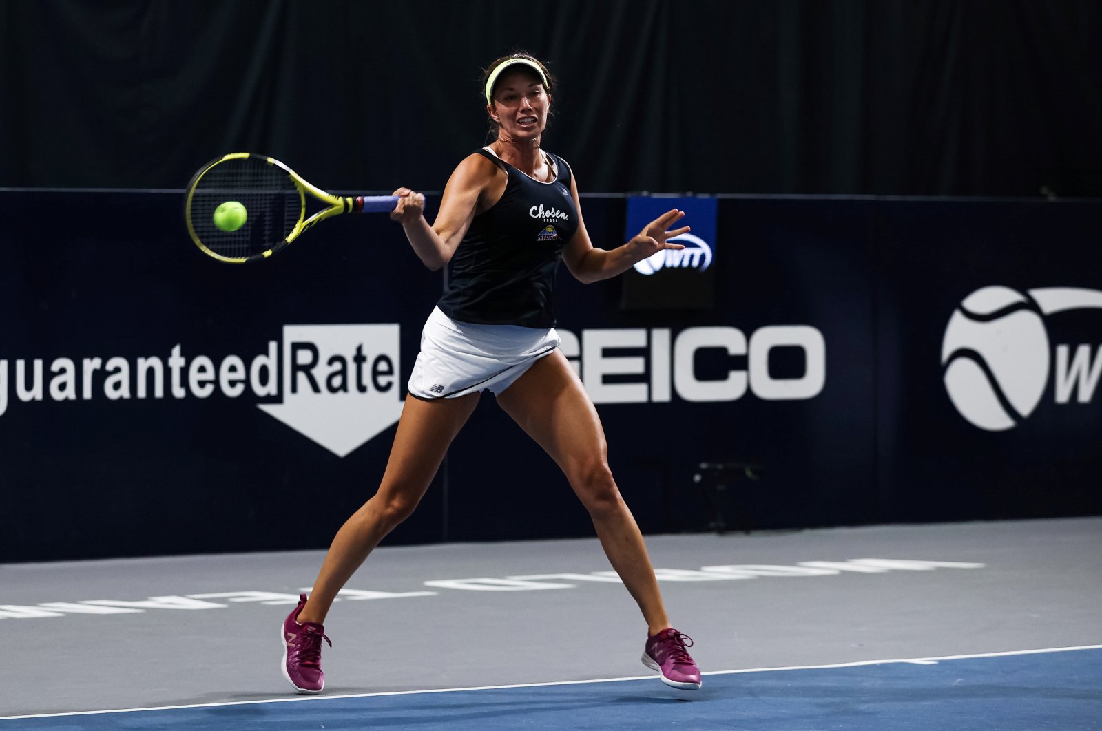  Danielle Collins in action during a World TeamTennis match in Greenbrier, West Virginia, U.S., July 16, 2020. (Reuters Photo)