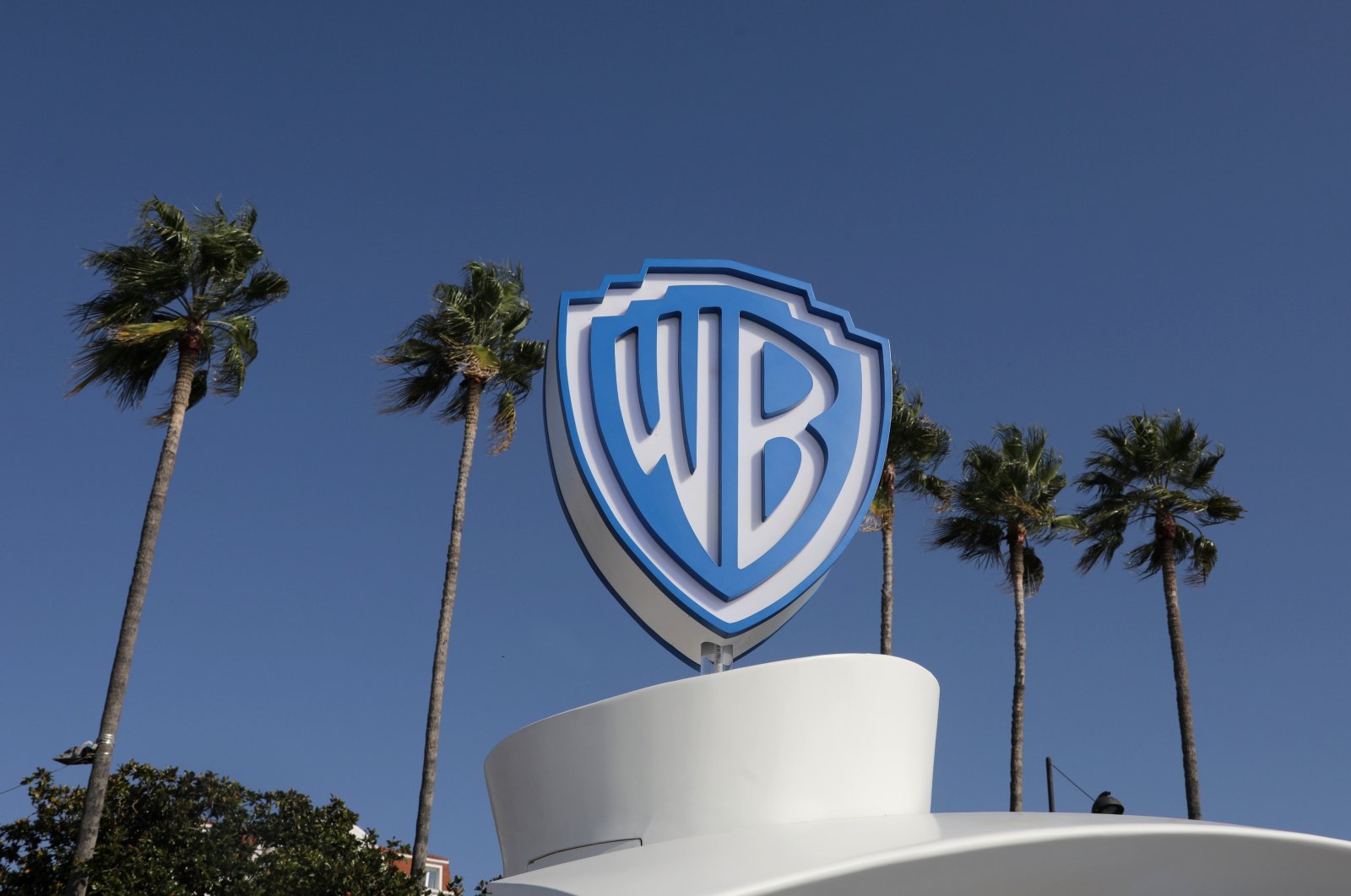 The Warner Bros logo is seen during the annual MIPCOM television program market in Cannes, France, Oct. 14, 2019. (Reuters Photo)