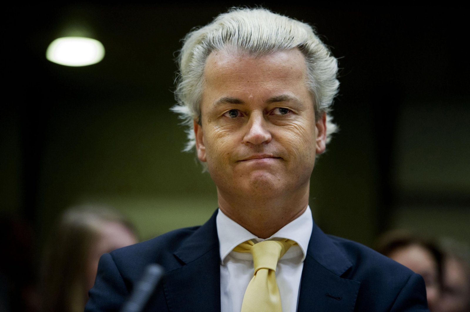 Dutch right-wing politician Geert Wilders of the Freedom Party listens in the courtroom in Amsterdam, June 23, 2011. (Reuters Photo)