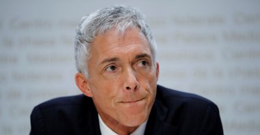 Swiss attorney general Michael Lauber during a press conference in Bern, Switzerland, May 10, 2019. (AFP Photo)
