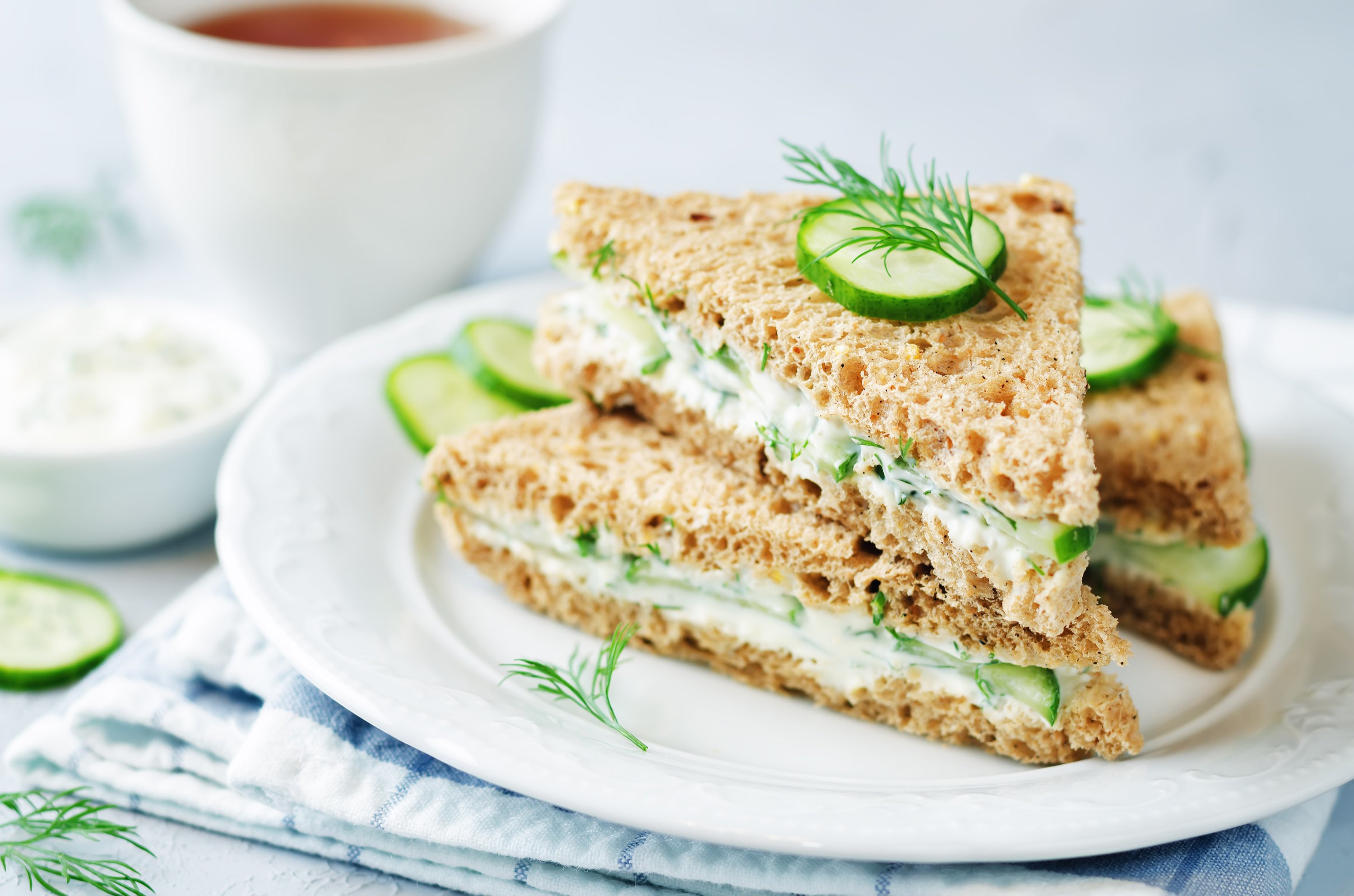 Some cucumber sandwiches with dill are a great snack for tea time. (Shutterstock Photo)