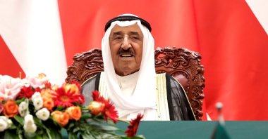 Kuwaiti Emir Sheikh Sabah al-Ahmad al-Jaber al-Sabah witnesses a signing ceremony at the Great Hall of the People in Beijing, China, July 9, 2018. (Reuters Photo)