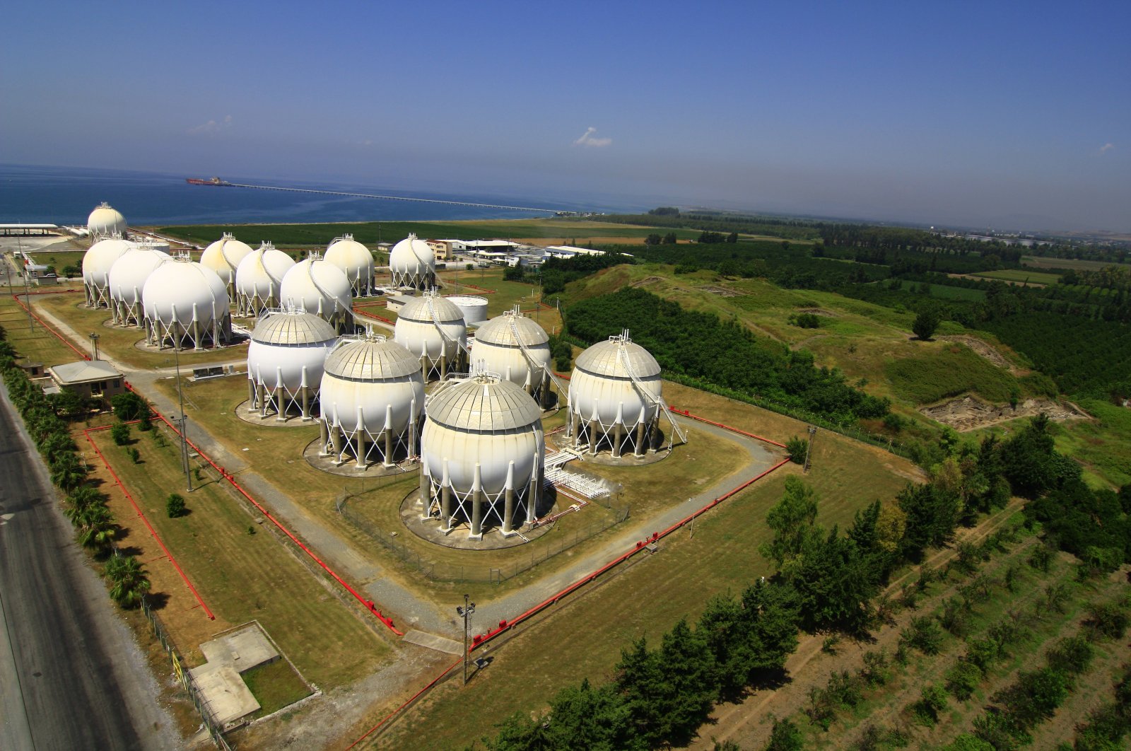 Turkey's largest capacity LPG terminal in Dörtyol district of southern Hatay province.  (Photo by  BDY Group via AA )