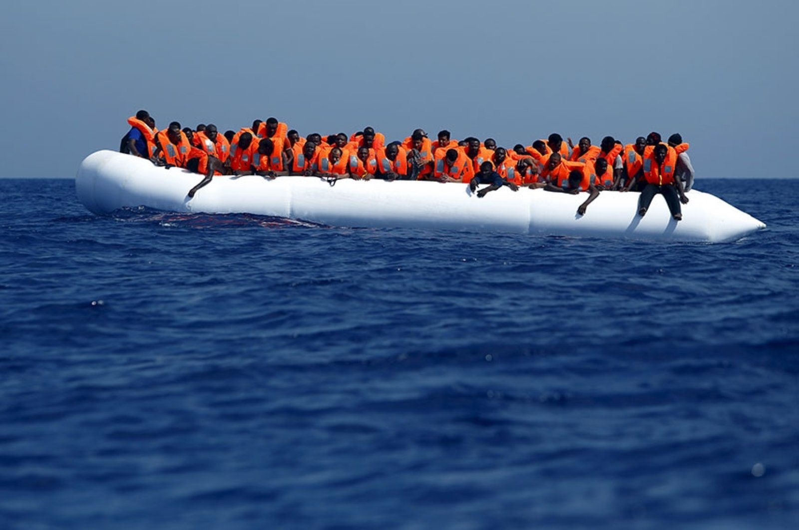 A migrant boat in the Mediterranean is seen in this Reuters file photo.