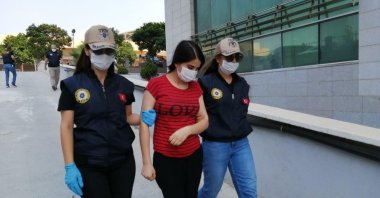 Dalya Mahmut Muslum, niece of the former head of the PKK-affiliated PYD, was referred to court on July 27, 2020. (IHA Photo)