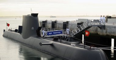 Undated photo of Portuguese Navy's NRP Trident, a Type 214 submarine, docked at Alfeite naval base in Lisbon, Portugal. (Photo by Pedro Vilela via Wikimedia)




