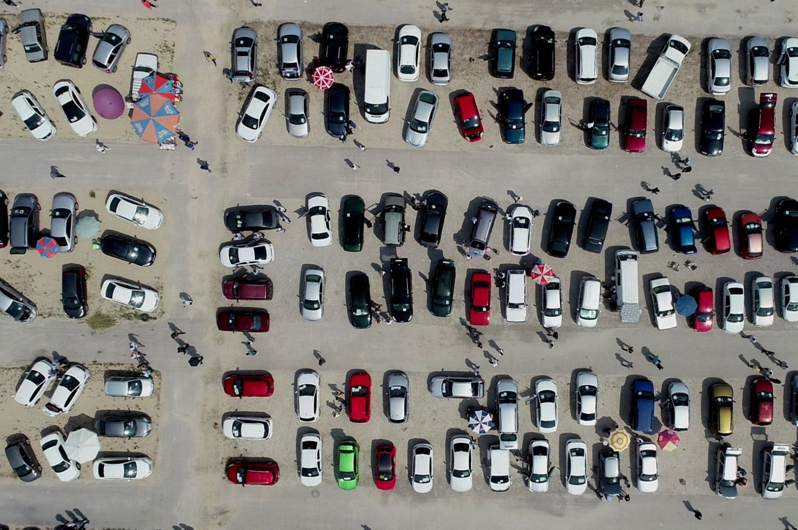 Used cars fill a secondhand auto market in northwestern Bursa province, Turkey, July 26, 2020. (IHA Photo)