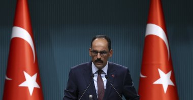 Presidential spokesman Ibrahim Kalın speaks to reporters during a news conference at the Presidential Complex in Ankara on July 22, 2019. (AA File Photo)