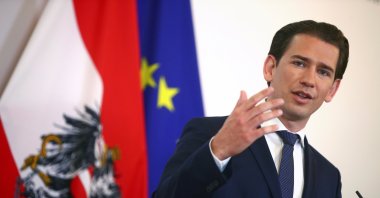 Austrian Chancellor Sebastian Kurz gestures as he attends a news conference in Vienna, Austria, July 21, 2020. (Reuters)