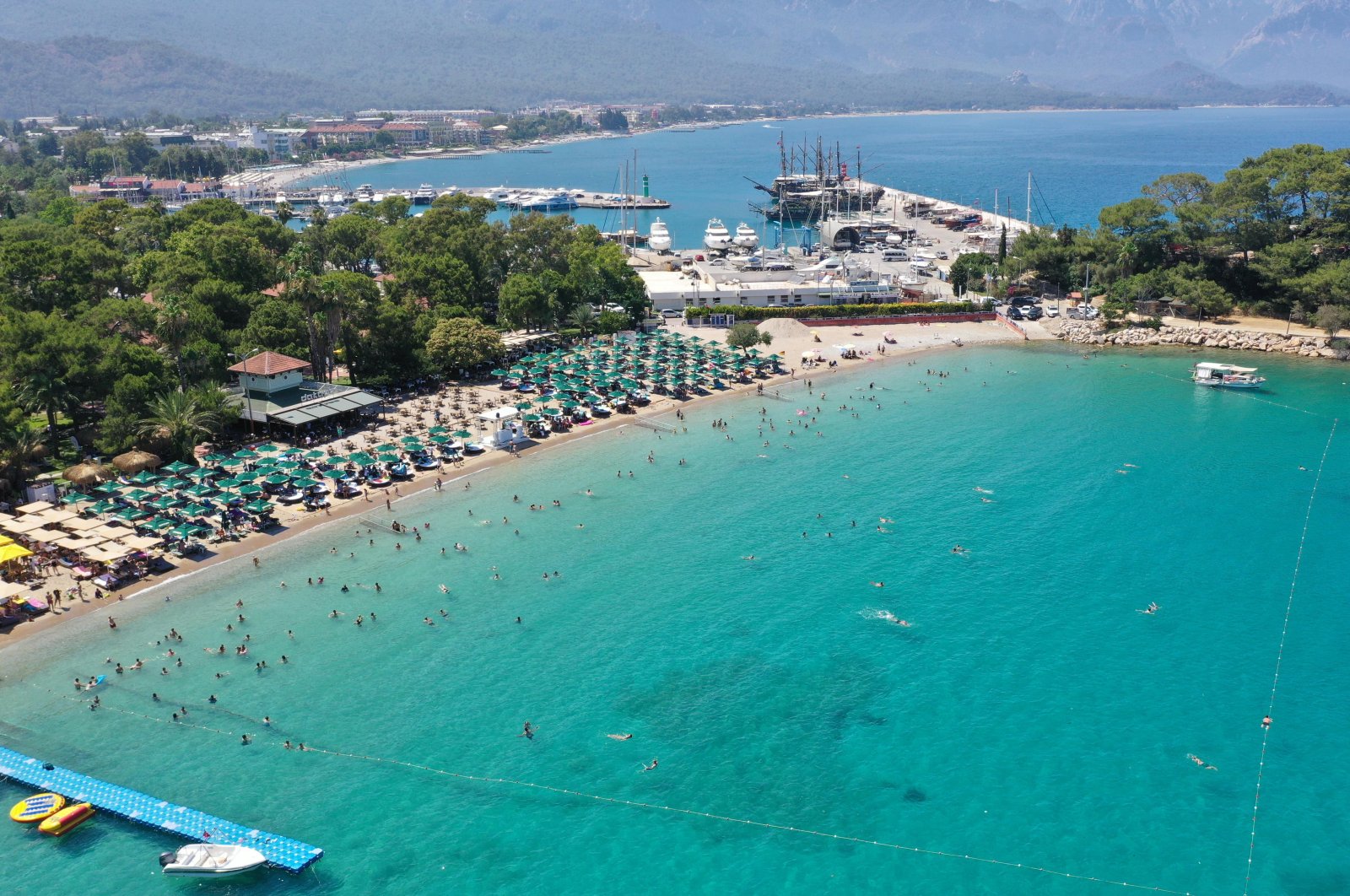 A tourism facility in the Kemer district of southern Turkey’s Antalya province, July 30, 2020. (DHA Photo)