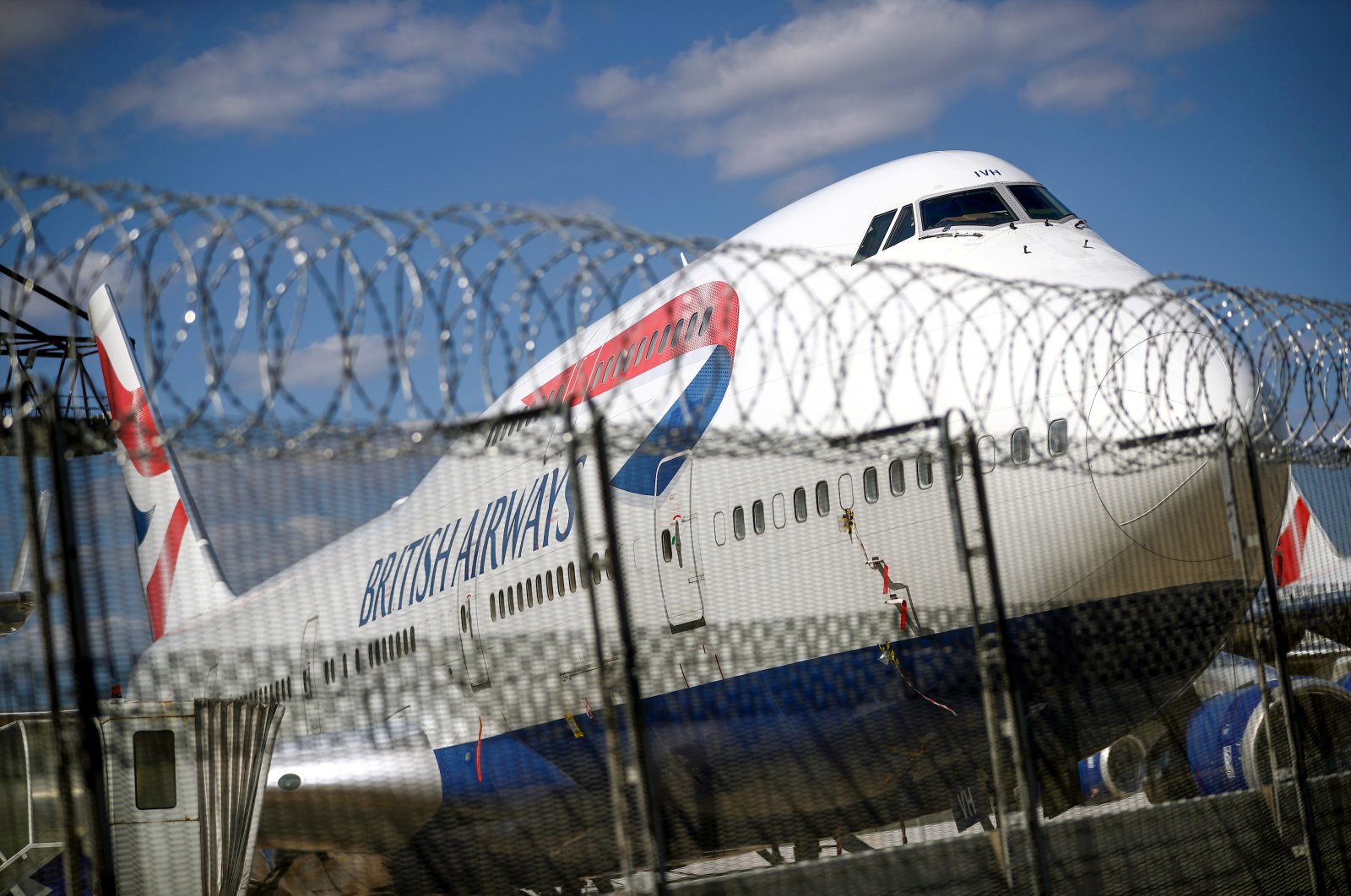 A British Airways Boeing 747 is seen at the Heathrow Airport in London, Britain, July 17, 2020. (Reuters Photo)