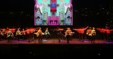 Fire of Anatolia at the hill of the Citadel in Amman, Jordan, September 18, 2016. (Getty Images)