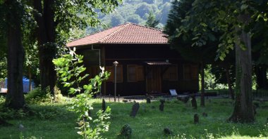 The historic Orhangazi Mosque, which was built without using a single nail is seen in the Akçakoca district of Düzce province, northwestern Turkey, July 15, 2020. (AA Photo)